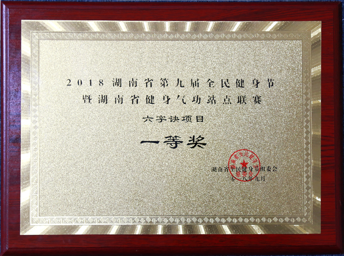 湖南省第九屆全民健身節(jié)一等獎